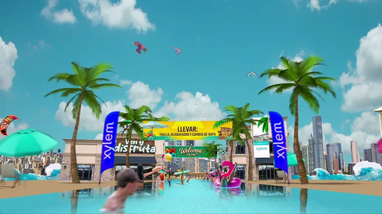Invitación animada para el evento Beach Party